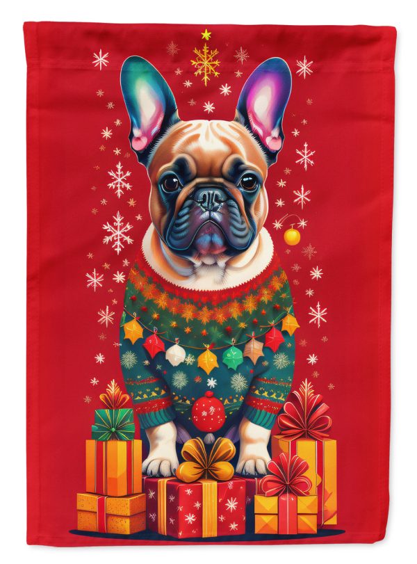 French Bulldog Holiday Christmas Garden Flag – Outdoor Decorative Garden Flag Hot on Sale