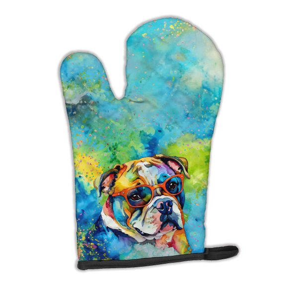 English Bulldog Hippie Dawg Oven Mitt Fashion