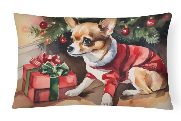 Chihuahua Cozy Christmas Throw Pillow Hot on Sale