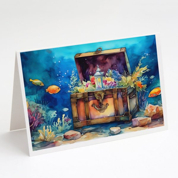 Treasure Chest Greeting Cards Pack of 8 For Sale