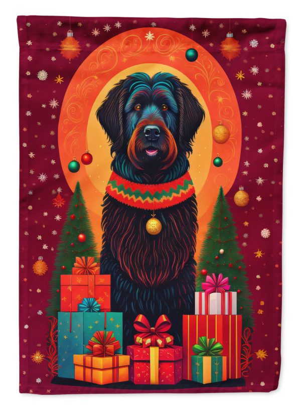 Black Briard Holiday Christmas Garden Flag – Outdoor Decorative Garden Flag Online now