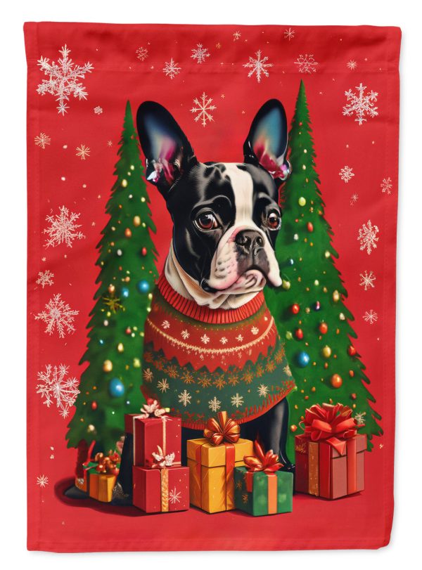 Boston Terrier Holiday Christmas House Flag Sale
