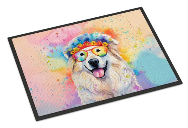 Great Pyrenees Hippie Dawg Indoor or Outdoor Mat 24x36 Cheap