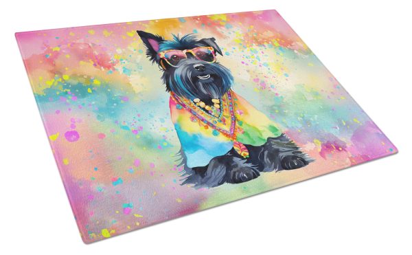 Scottish Terrier Hippie Dawg Glass Cutting Board Large Sale