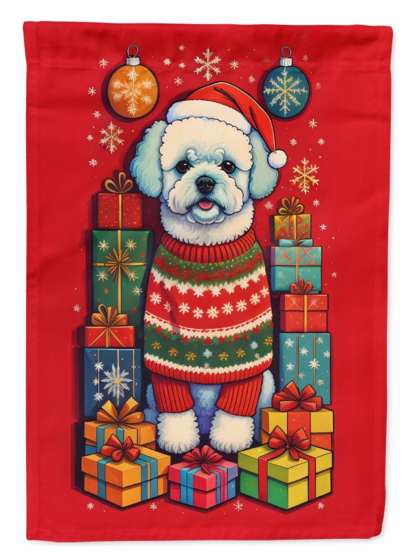 Bichon Frise Holiday Christmas House Flag Sale