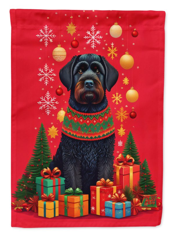 Black Russian Terrier Holiday Christmas House Flag Online Hot Sale