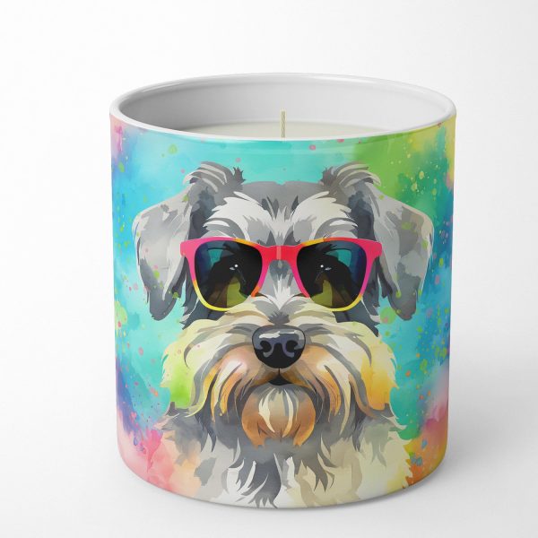 Schnauzer Hippie Dawg Decorative Soy Candle For Cheap