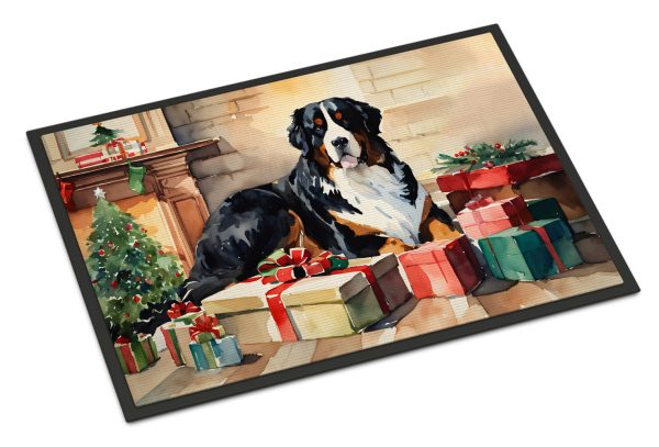 Bernese Mountain Dog Cozy Christmas Doormat For Cheap