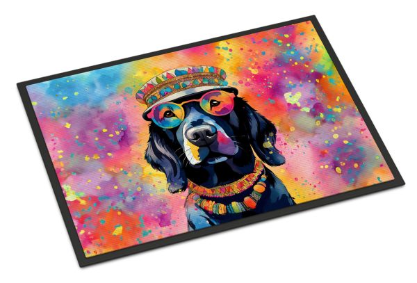 Black Labrador Hippie Dawg Doormat Cheap