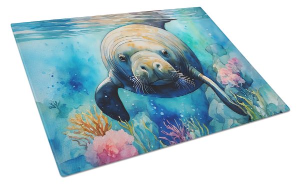 Manatee Glass Cutting Board Large Hot on Sale