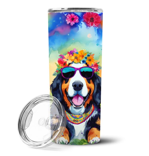 Bernese Mountain Dog Hippie Dawg Stainless Steel Skinny Tumbler Online Hot Sale