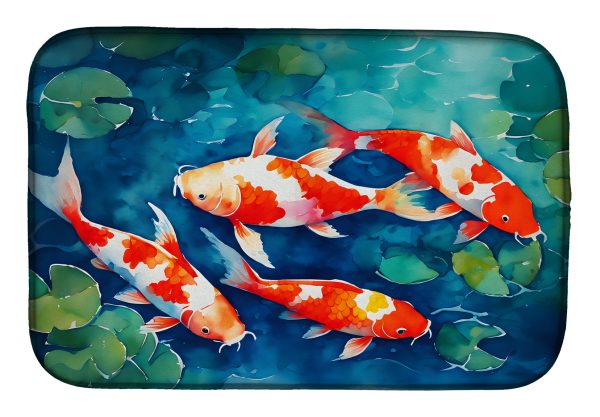 Koi Fish Dish Drying Mat For Discount
