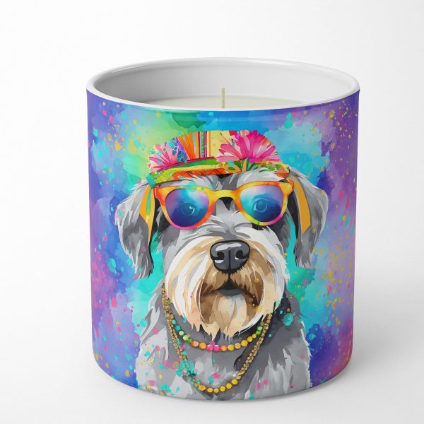Schnauzer Hippie Dawg Decorative Soy Candle For Sale