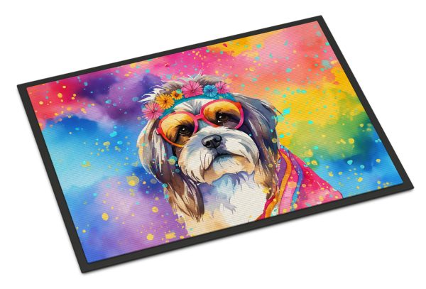 Shih Tzu Hippie Dawg Indoor or Outdoor Mat 24x36 Cheap