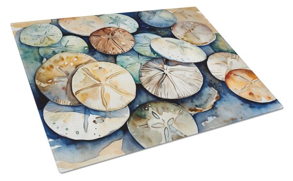 Sand Dollars Glass Cutting Board Large on Sale