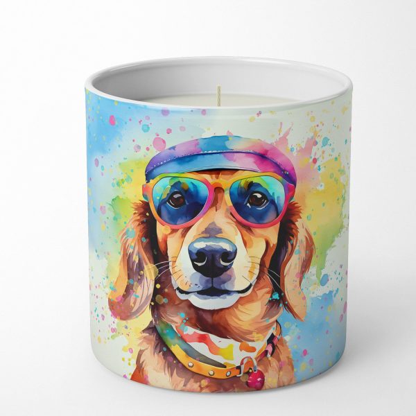 Dachshund Hippie Dawg Decorative Soy Candle For Sale