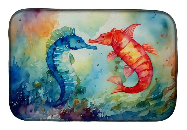 Seahorses Dish Drying Mat For Discount