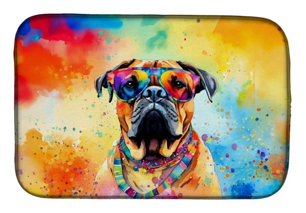 Bullmastiff Hippie Dawg Dish Drying Mat Hot on Sale