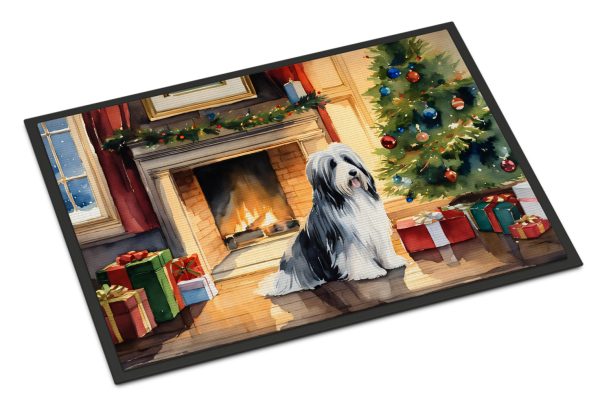 Bearded Collie Cozy Christmas Doormat Hot on Sale