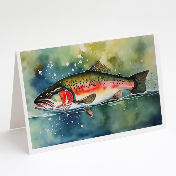 Trout Greeting Cards Pack of 8 Cheap