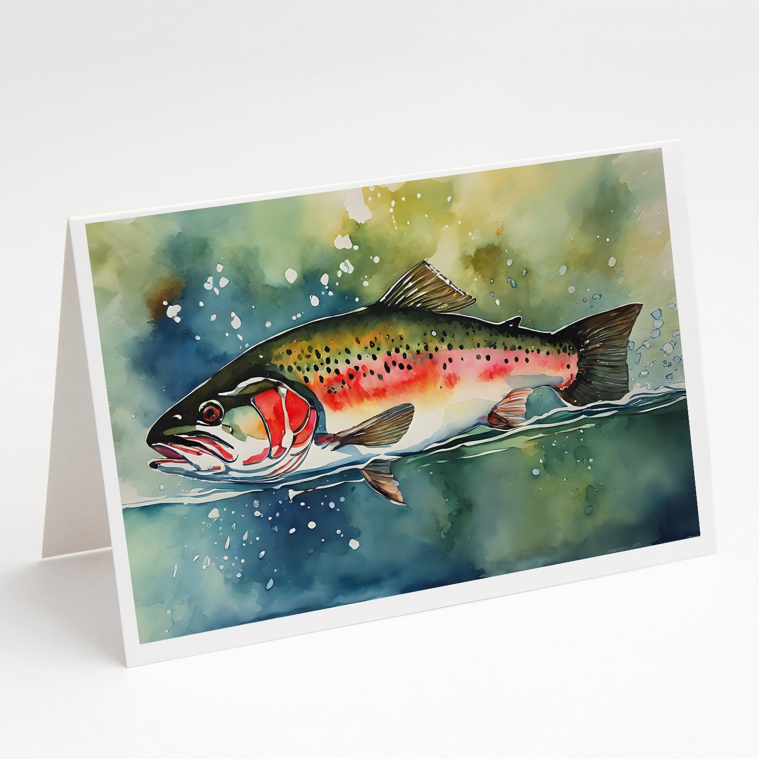 Trout Greeting Cards Pack of 8 Cheap