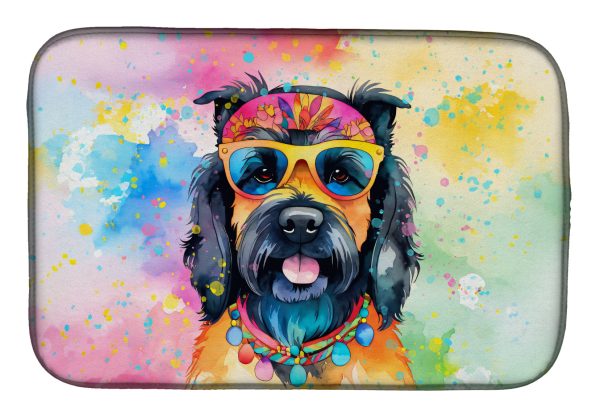 Scottish Terrier Hippie Dawg Dish Drying Mat For Cheap