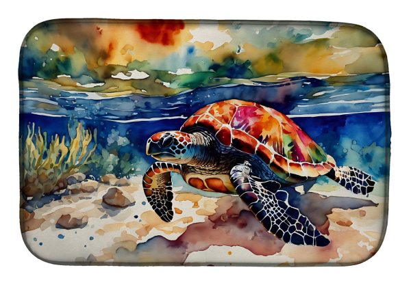 Loggerhead Sea Turtle Dish Drying Mat Hot on Sale