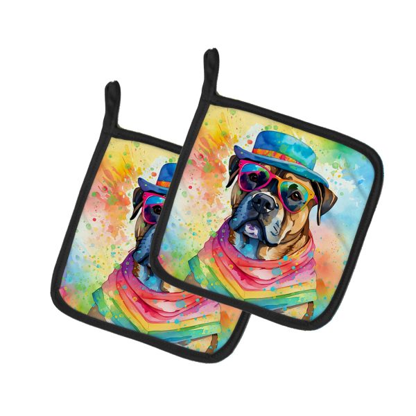 Cane Corso Hippie Dawg Pair of Pot Holders Online Sale
