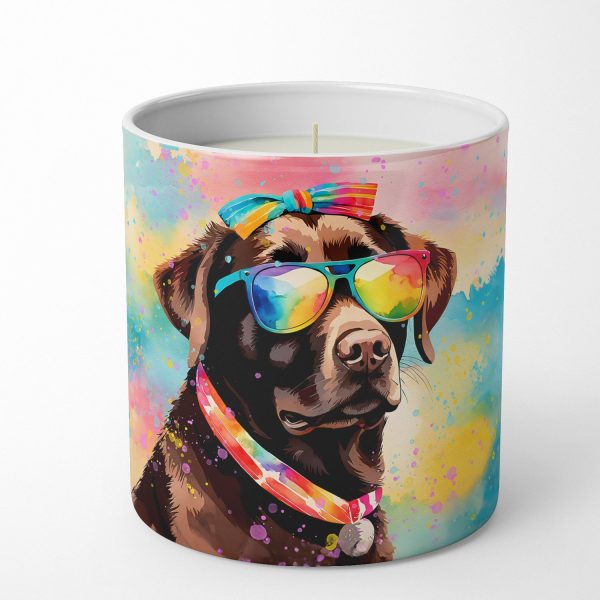Chocolate Labrador Hippie Dawg Decorative Soy Candle For Discount