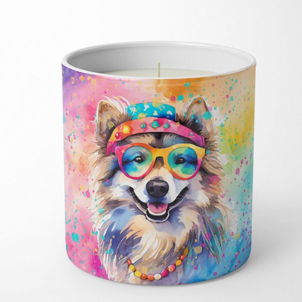 Keeshond Hippie Dawg Decorative Soy Candle For Discount