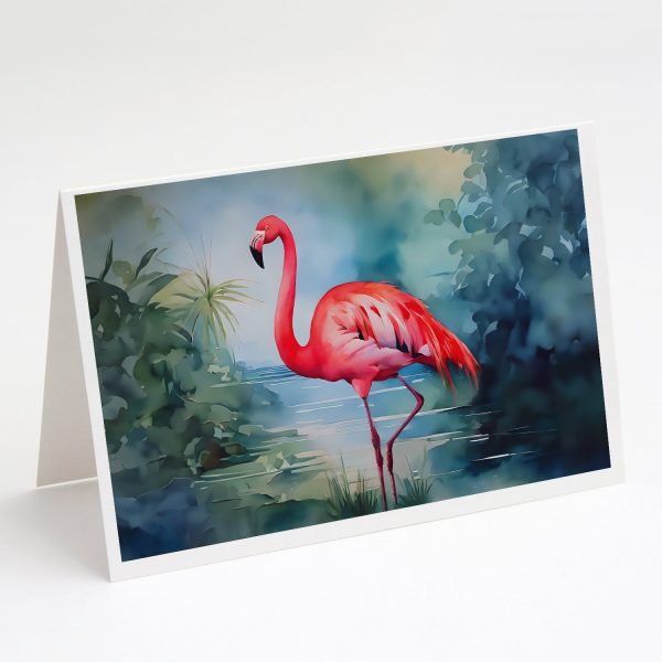 Flamingo Greeting Cards Pack of 8 Discount