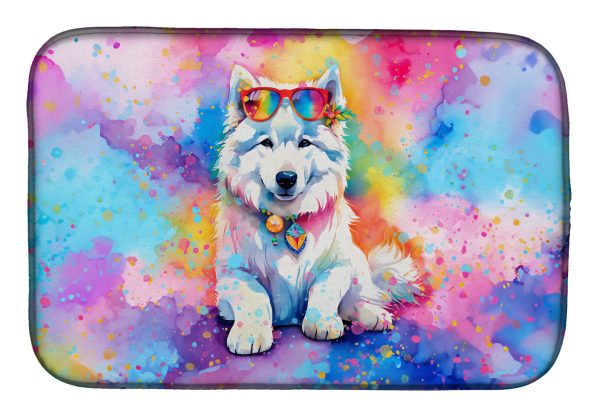 Samoyed Hippie Dawg Dish Drying Mat Hot on Sale