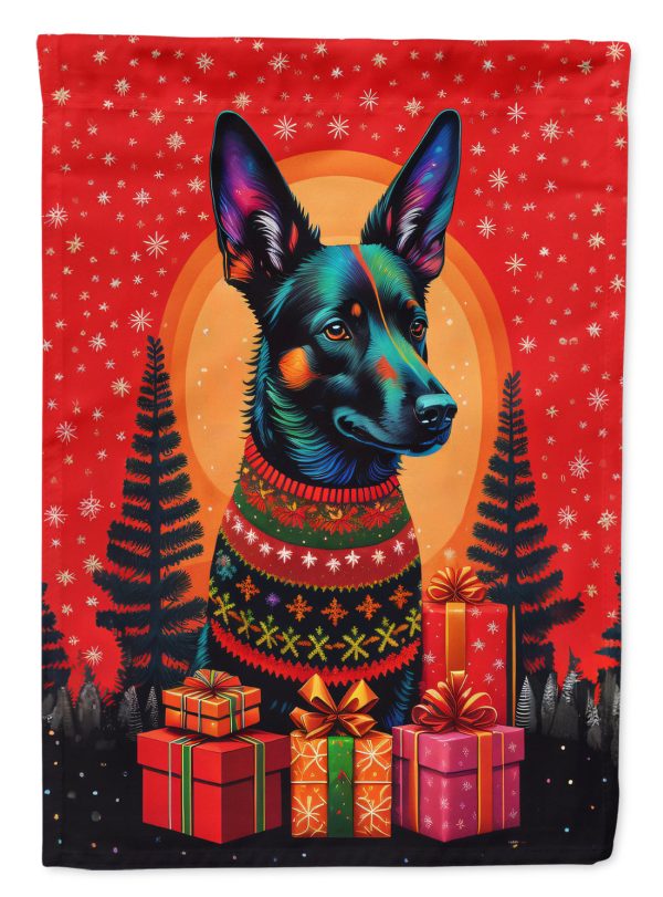 Australian Kelpie Holiday Christmas House Flag For Sale