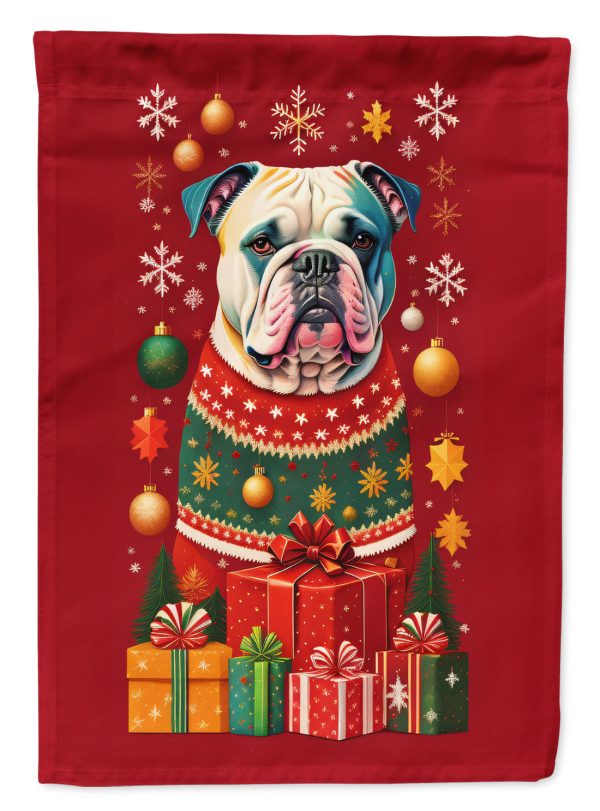 American Bulldog Holiday Christmas Garden Flag – Outdoor Decorative Garden Flag Hot on Sale