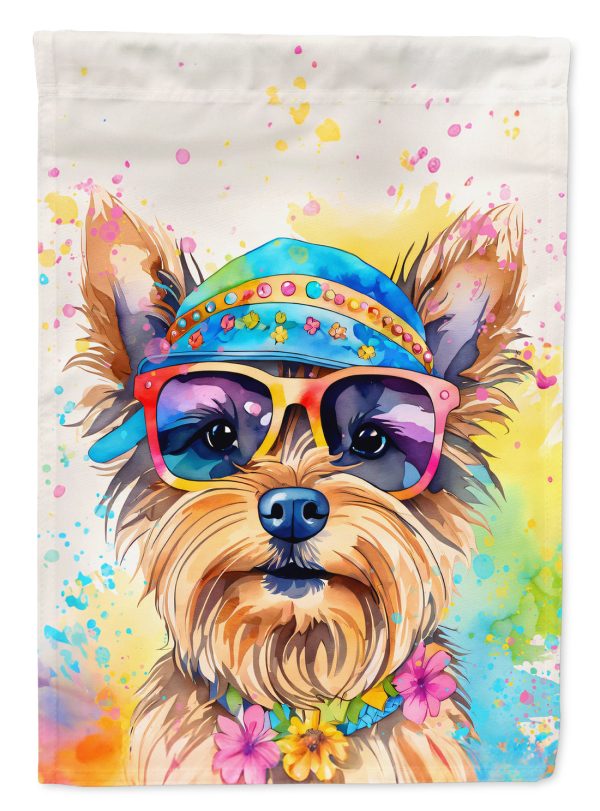 Yorkshire Terrier Hippie Dawg House Flag For Discount