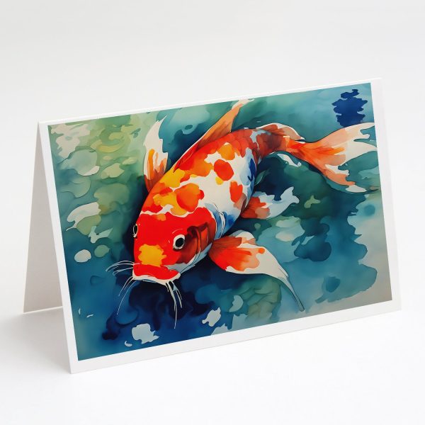 Koi Fish Greeting Cards Pack of 8 Discount