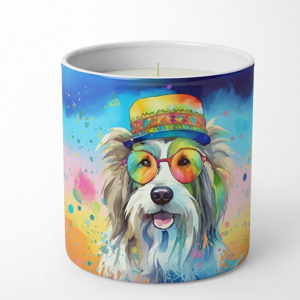 Bearded Collie Hippie Dawg Decorative Soy Candle For Cheap