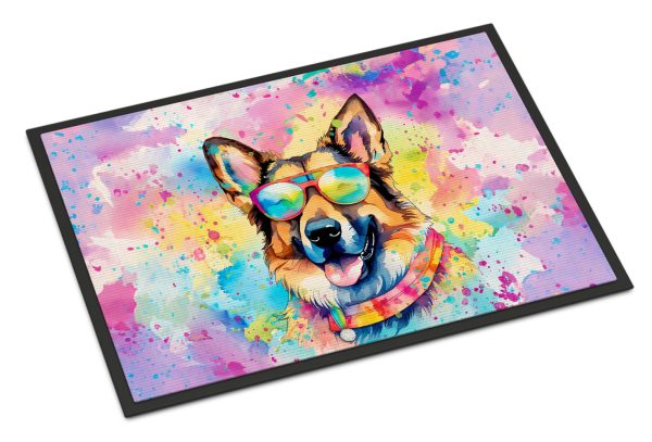 German Shepherd Hippie Dawg Doormat Fashion