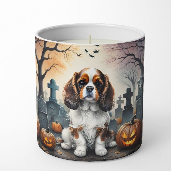 Cavalier Spaniel Spooky Halloween Decorative Soy Candle Hot on Sale