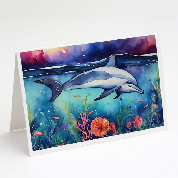 Dolphin Greeting Cards Pack of 8 Supply