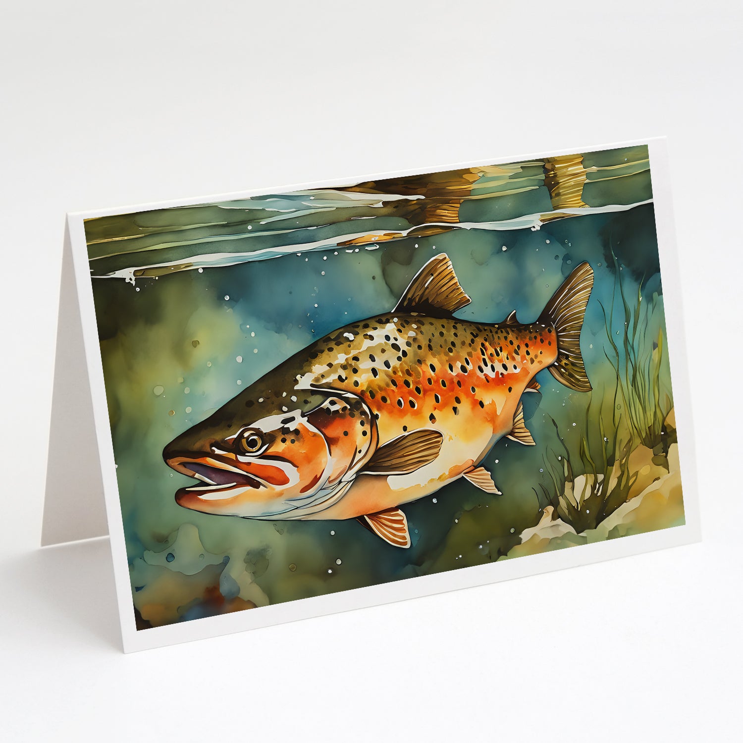 Brown Trout Greeting Cards Pack of 8 For Discount