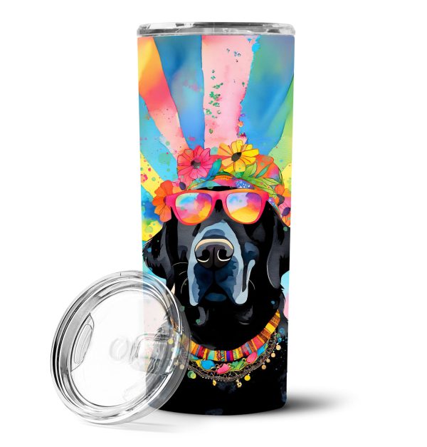Black Labrador Hippie Dawg Stainless Steel Skinny Tumbler For Sale