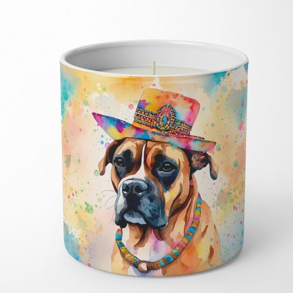 Boxer Hippie Dawg Decorative Soy Candle Hot on Sale