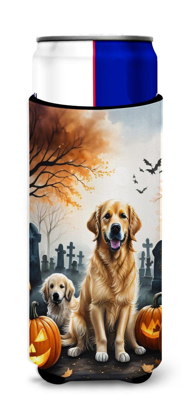 Golden Retriever Spooky Halloween Hugger for Ultra Slim Cans For Sale