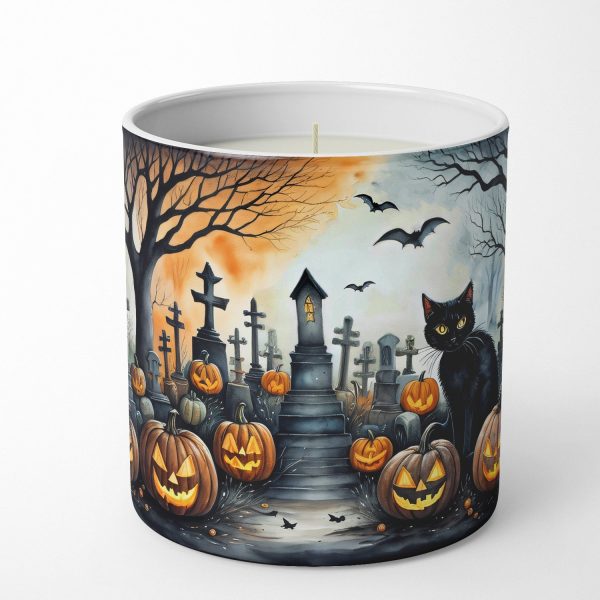 Black Cat Spooky Halloween Decorative Soy Candle Online now