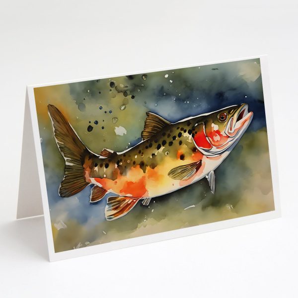 Brook Trout Greeting Cards Pack of 8 Hot on Sale