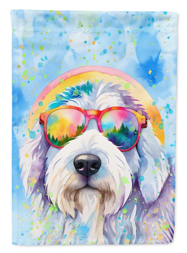 Old English Sheepdog Hippie Dawg House Flag Supply