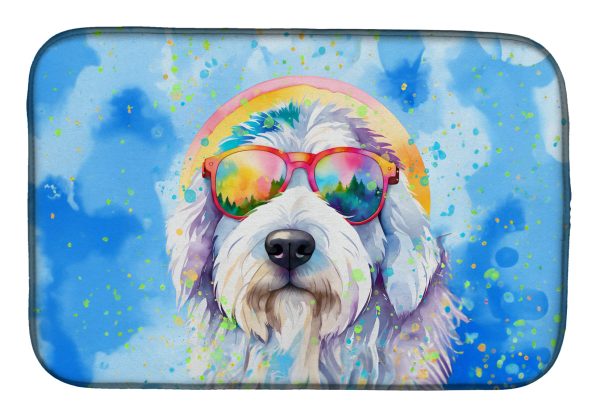 Old English Sheepdog Hippie Dawg Dish Drying Mat Discount