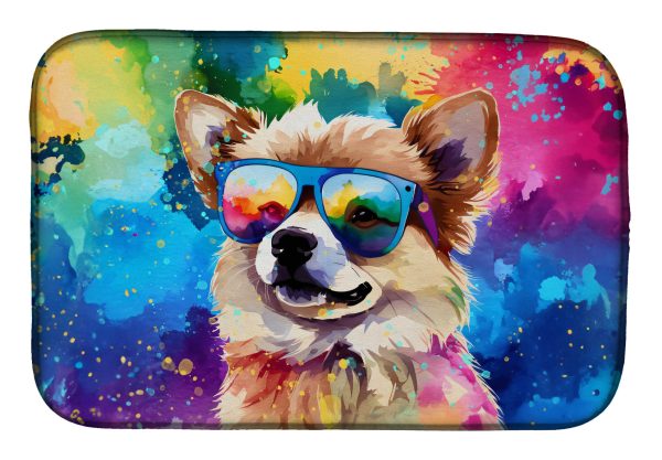 Pomeranian Hippie Dawg Dish Drying Mat Hot on Sale