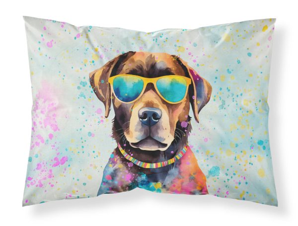 Chocolate Labrador Hippie Dawg Standard Pillowcase Cheap